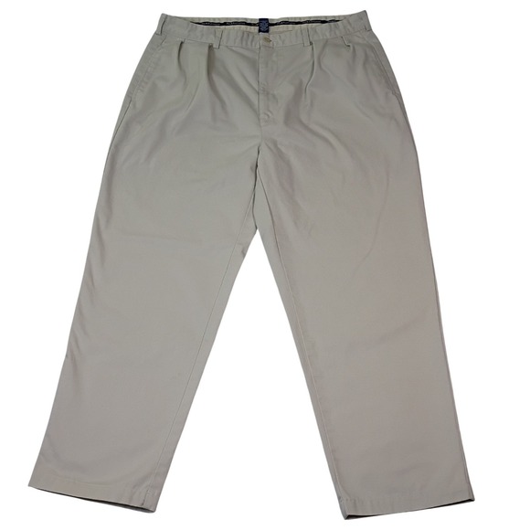 Vintage Polo Ralph Lauren Mens Andrew Pant Khaki Pleated Chino Cotton Size 38x30 - Picture 2 of 16